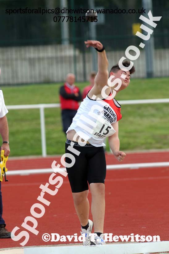 Boys under-13s shot putt, Northern Under-13s, U-15s and 17s Championships. Photo: David T. Hewitson/Sports for All Pics